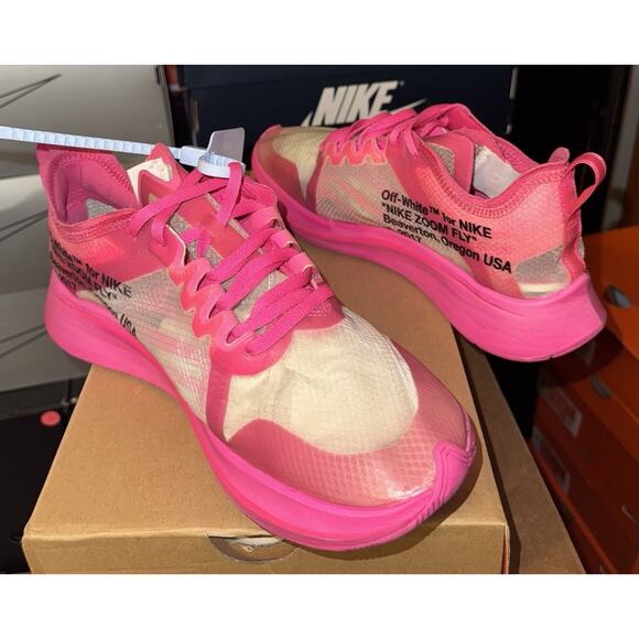 Nike Off-White x Zoom Fly SP Tulip Pink Men’s 8.5 with Original Box